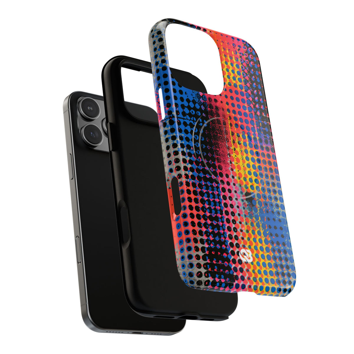 Chromatic Halftone Grid · Tough 2.0 Magnetic Phone Case for iPhone · Blue