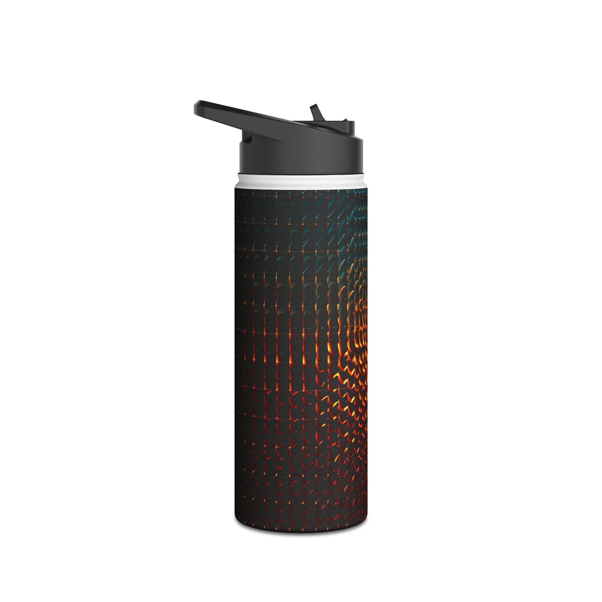 Luminous Refraction Grid · Insulated Water Bottle · Black