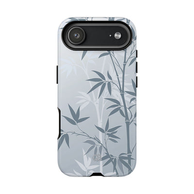Blue Tough Phone Case for iPhone - Slate Bamboo Shadow