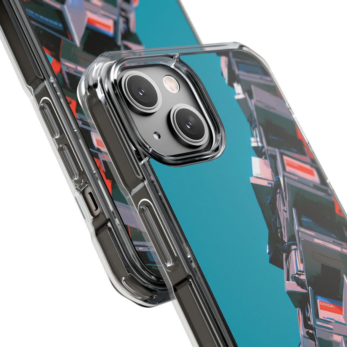 System Error Spire · Clear Impact Magnetic Phone Case for iPhone · Teal