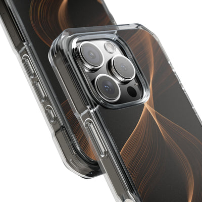 Brown Impact MagSafe Phone Case for iPhone - Copper Silk Wave