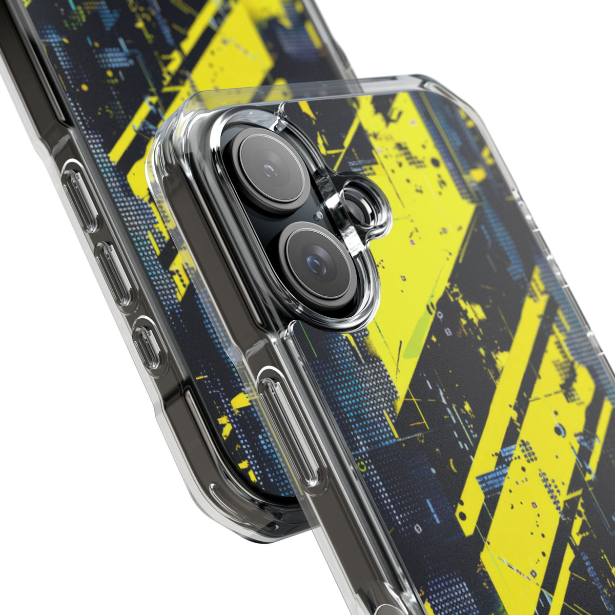 Acid Hazard · Clear Impact Magnetic Phone Case for iPhone ·  Yellow
