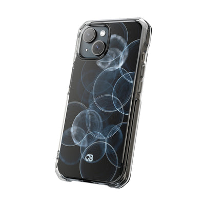 Blue Impact MagSafe Phone Case for iPhone - Cyan Pulse Ripple