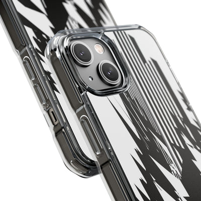 White Impact MagSafe Phone Case for iPhone - Shattered Vector Spire