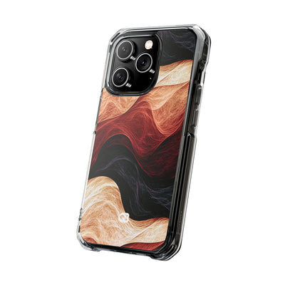 Ember Wave Dispersion · Clear Impact Magnetic Phone Case for iPhone · Red
