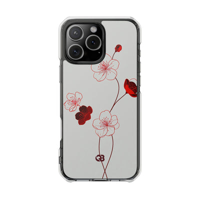 Red Impact MagSafe Phone Case for iPhone - Kyoto Ember Bloom