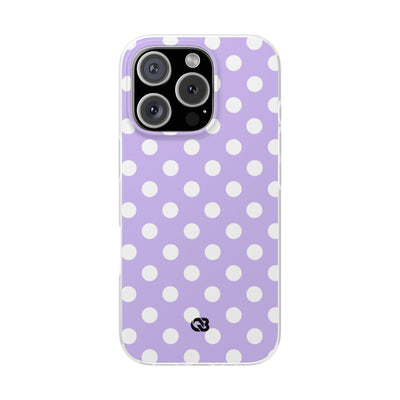 Lavender Polka Grid · Soft Phone Case for iPhone