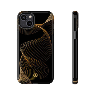 Gold Tough Phone Case for iPhone - Burnished Bronze Helix