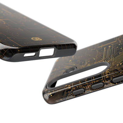 Gold Tough Phone Case for Samsung - Amber Core Mainframe