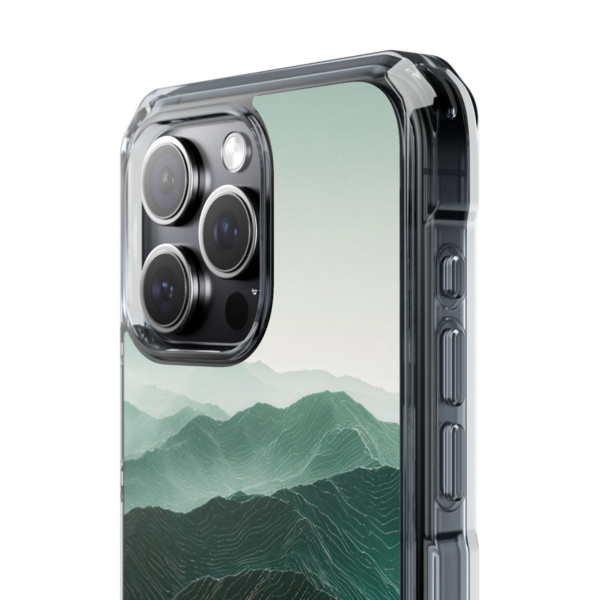 Alpine Mist · Clear Impact Magnetic Phone Case for iPhone · Green