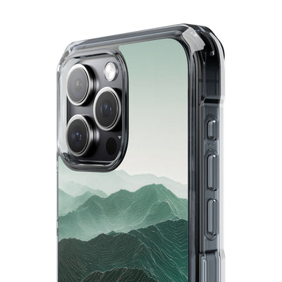 Alpine Mist · Clear Impact Magnetic Phone Case for iPhone · Green