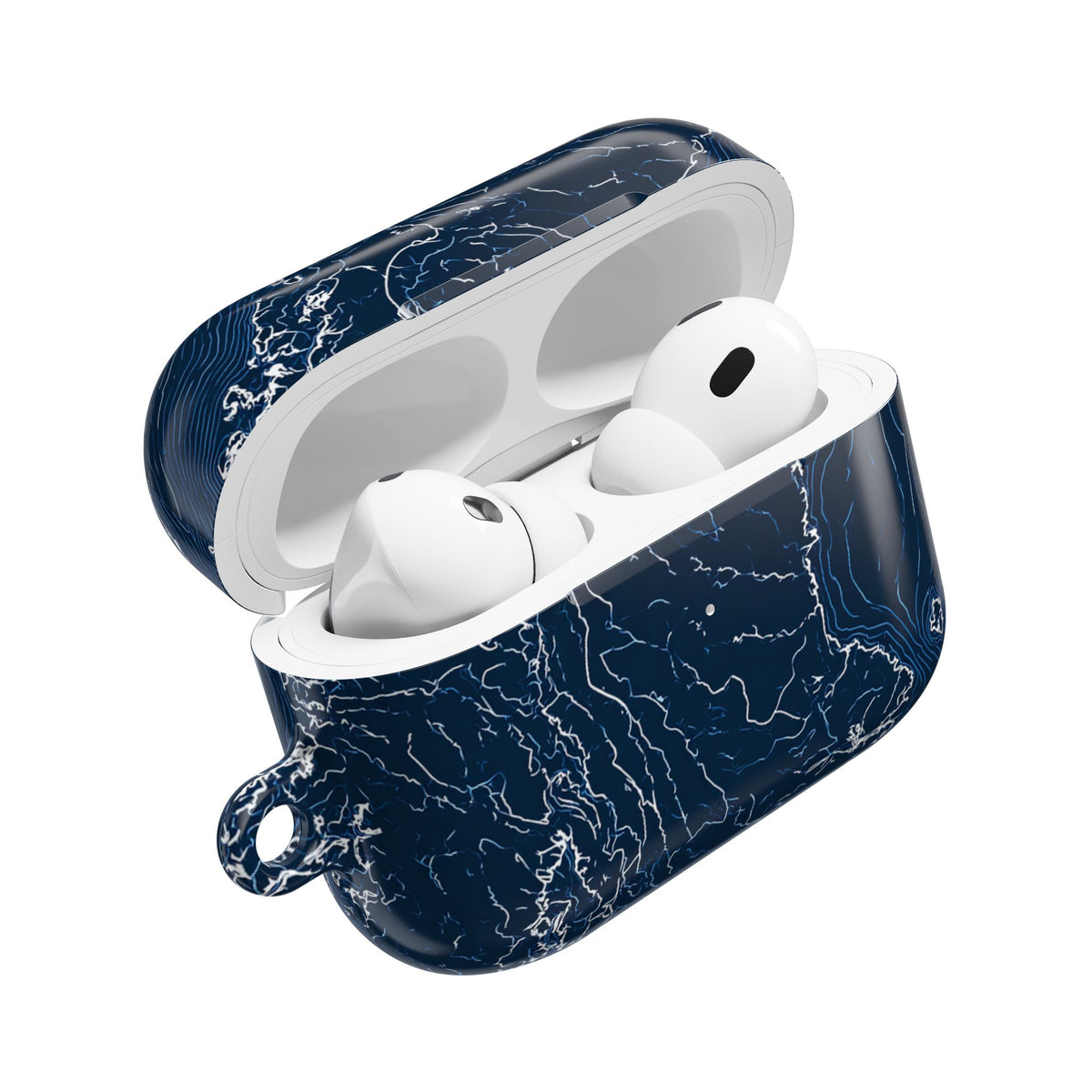 Nordic Contour Chart · Hard Case for AirPods & AirPods Pro · Blue