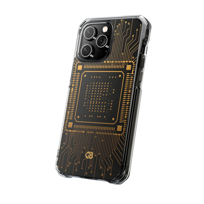 Gold Impact MagSafe Phone Case for iPhone - Cyber Gold Processor