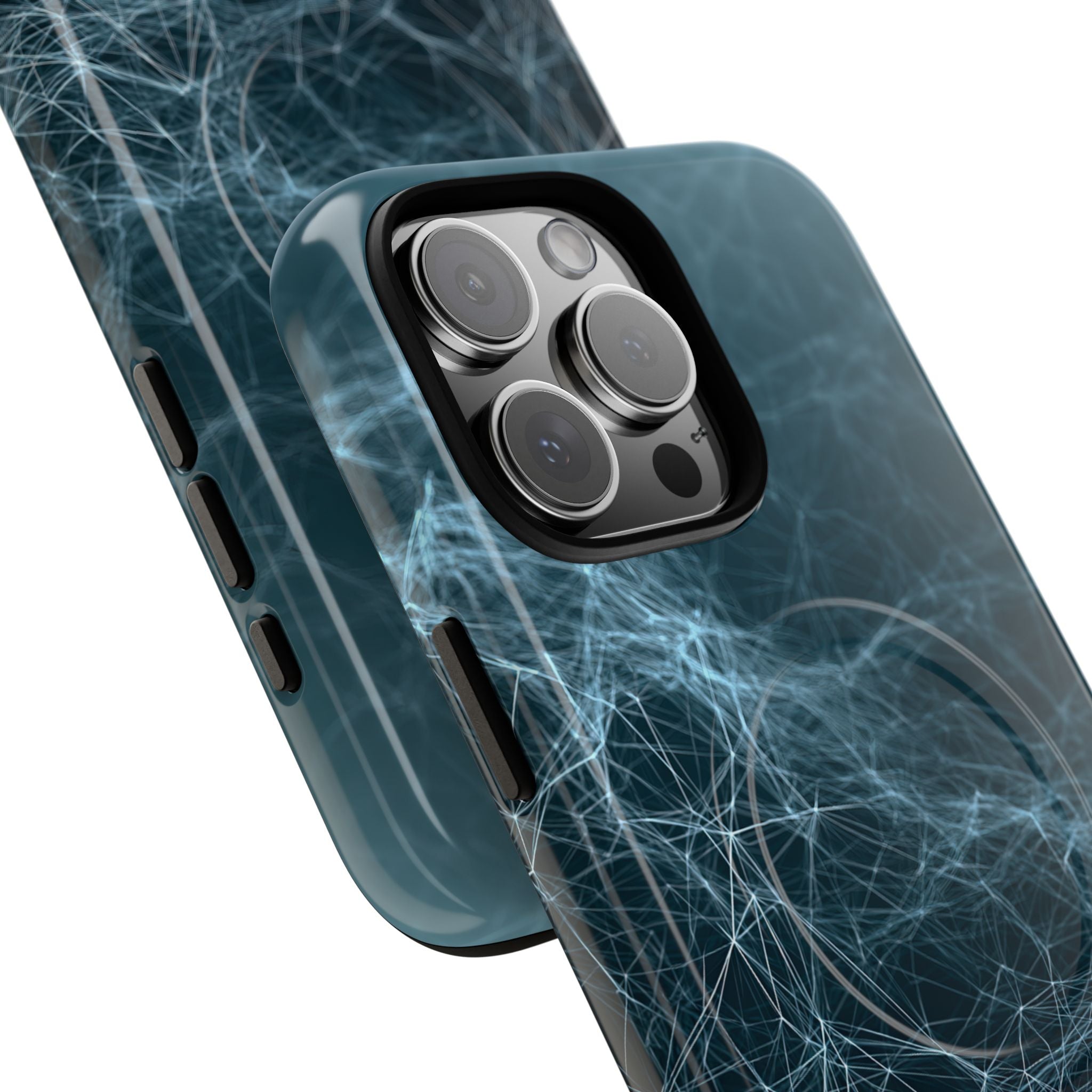 Teal Tough 2.0 Magsafe Phone Case for iPhone - Arctic Neural Mesh
