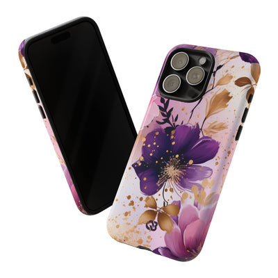 Gilded Violet Bloom · Tough Phone Case for iPhone