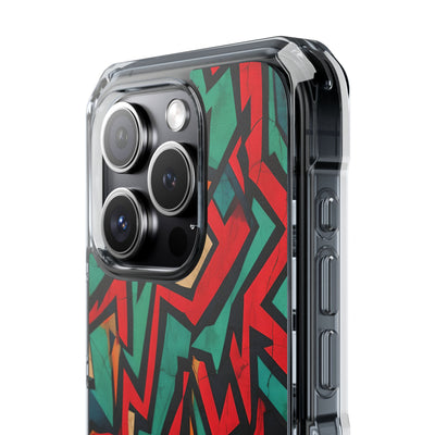 Jagged Teal Static · Impact Phone Case for iPhone · Magsafe
