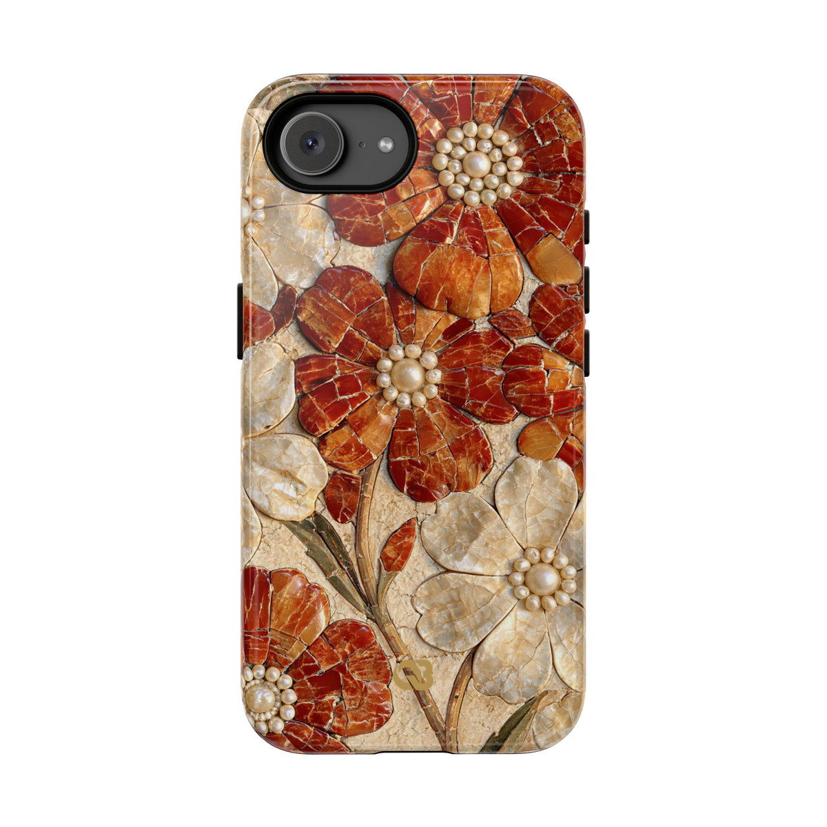 Carnelian Pearl Bloom · Tough Phone Case for iPhone · Orange