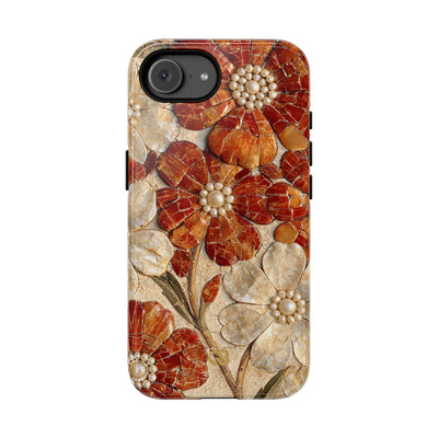 Carnelian Pearl Bloom · Tough Phone Case for iPhone · Orange