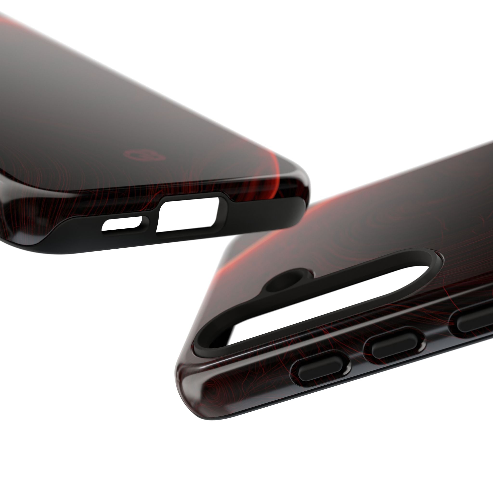 Red Tough Phone Case for Samsung - Crimson Flare Flux