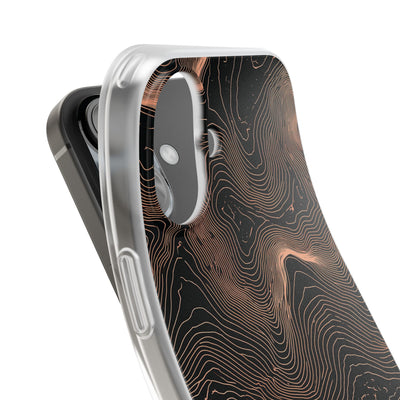 Orange Lite Phone Case for iPhone - Salmon Ridge Topo