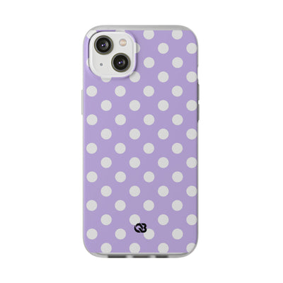 Lavender Polka Grid · Soft Phone Case for iPhone