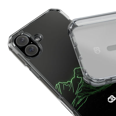 Nordic Mountain Contour · Clear Impact Magnetic Phone Case for iPhone · Black