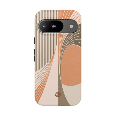 Terracotta Meridian · Tough Phone Case for Pixel ·  Orange