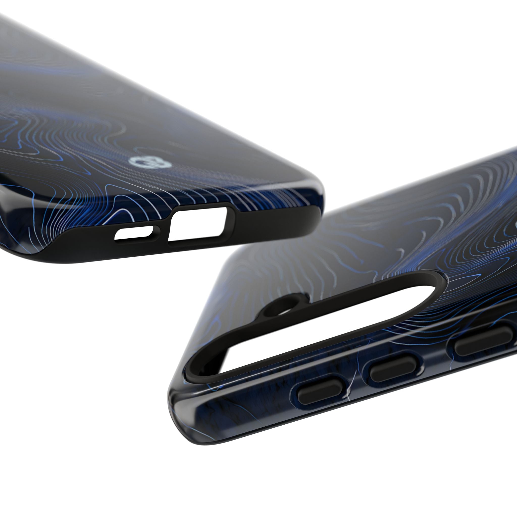 Blue Tough Phone Case for Samsung - Cobalt Contour Ridge