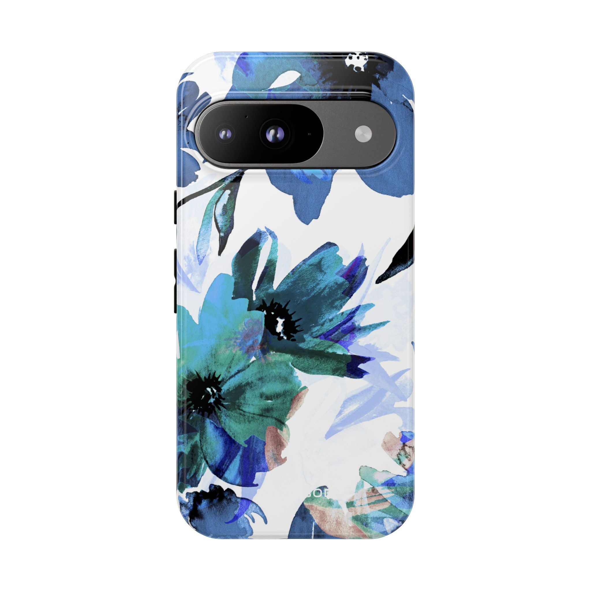 Blaue Blütenstrahlung Google Pixel 9 Case - Tough