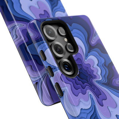 Periwinkle Strata Bloom · Tough Phone Case for Samsung · Purple