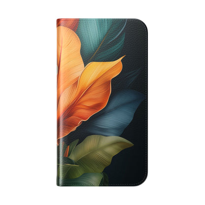 Tropical Ember Leaves - iPhone 16  Case - Wallet