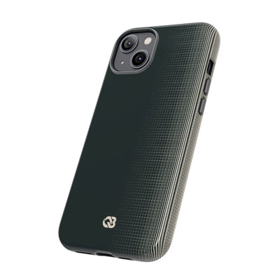 Grey Tough Phone Case for iPhone - Charcoal Tech Grid