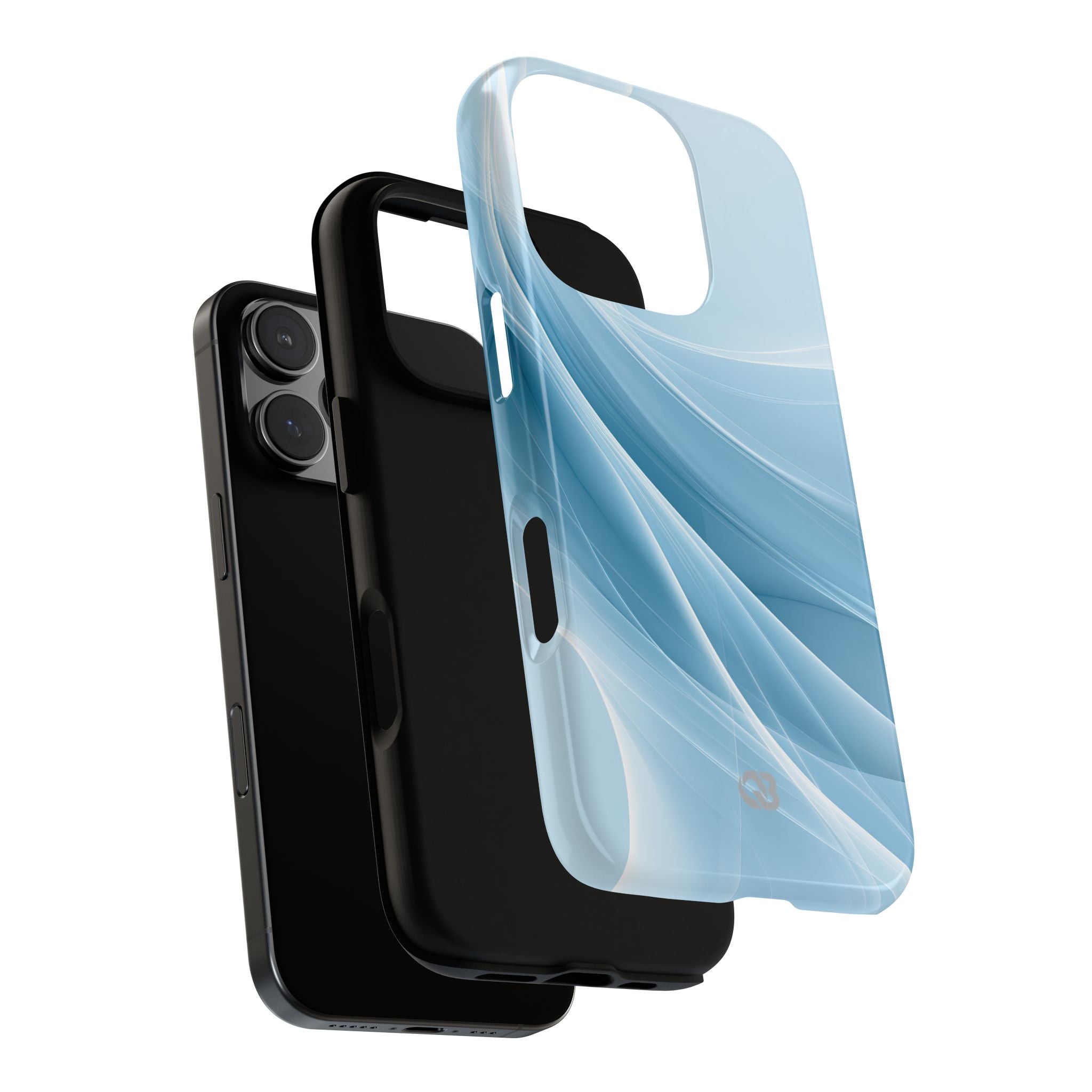 Blue Tough Phone Case for iPhone - Arctic Silk Drift