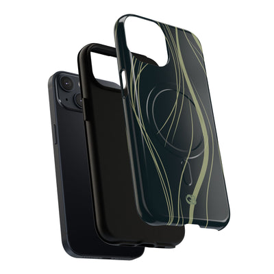 Green Tough 2.0 Magsafe Phone Case for iPhone - Obsidian Sage Flow