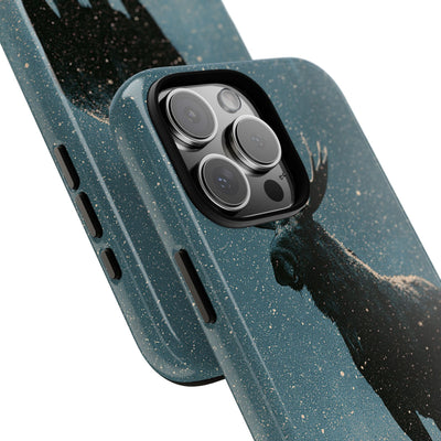 Nordic Boreal Moose · Tough Phone Case for iPhone · Blue