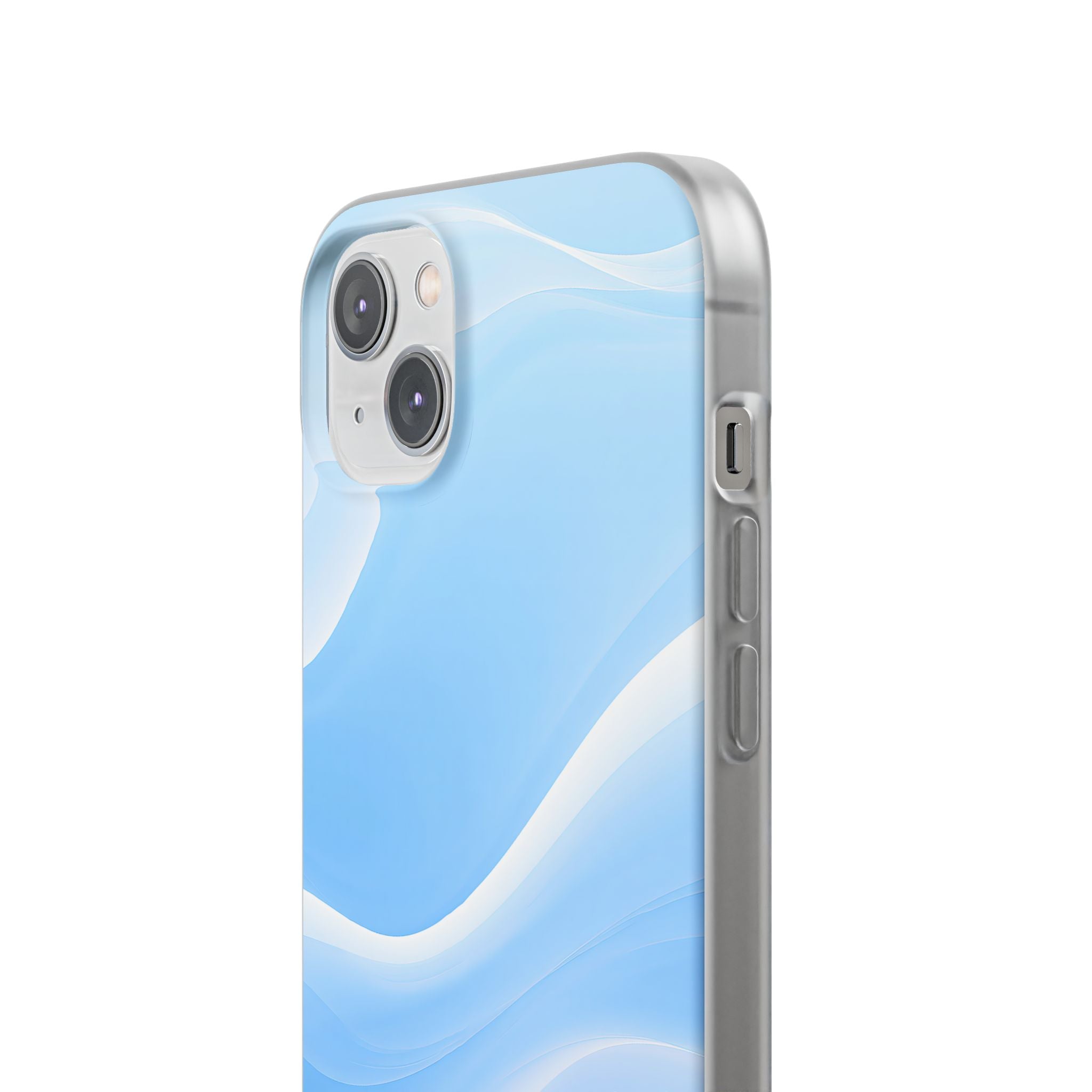 Blue Lite Phone Case for iPhone - Glacial Blue Silk