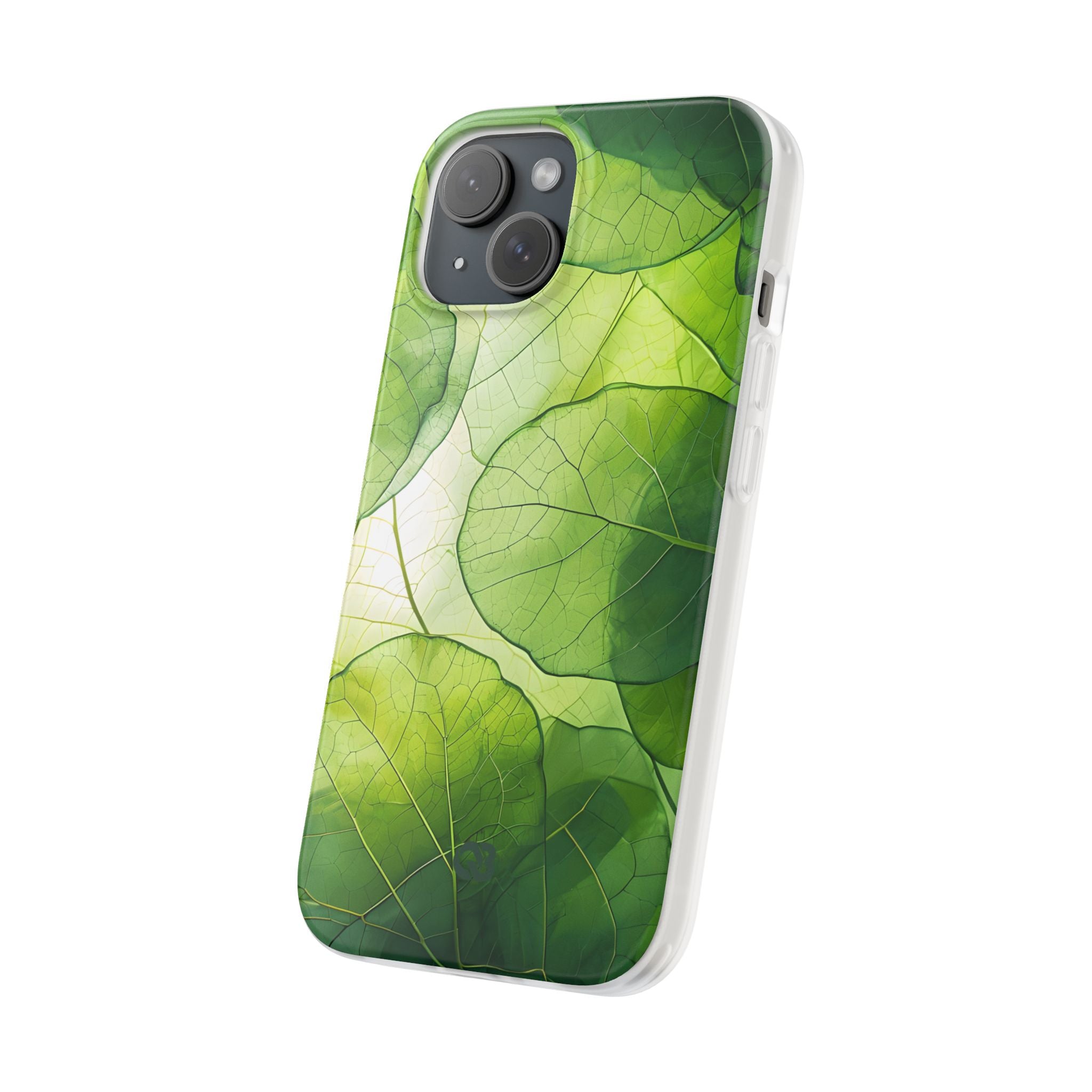 Emerald Leaf Veins · Soft Phone Case for iPhone
