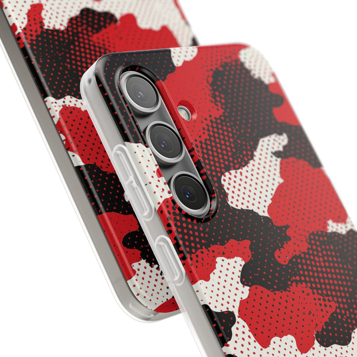Crimson Halftone Camo · Lite Phone Case for Samsung · Red