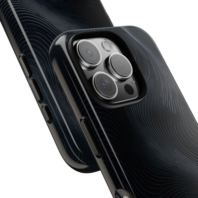 Black Tough Phone Case for iPhone - Obsidian Ridge Flux