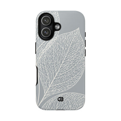Grey Tough Phone Case for iPhone - Frosted Ash Veins