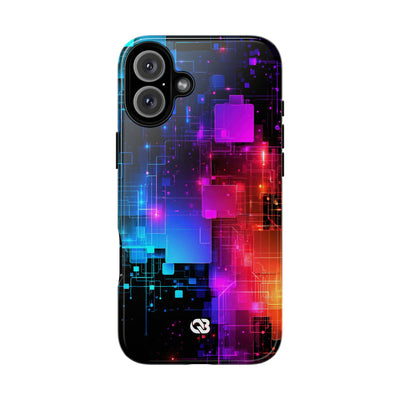 Spectral Circuit Grid · Tough Phone Case for iPhone · Black