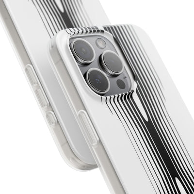 White Lite Phone Case for iPhone - Kinetic Mono Distortion