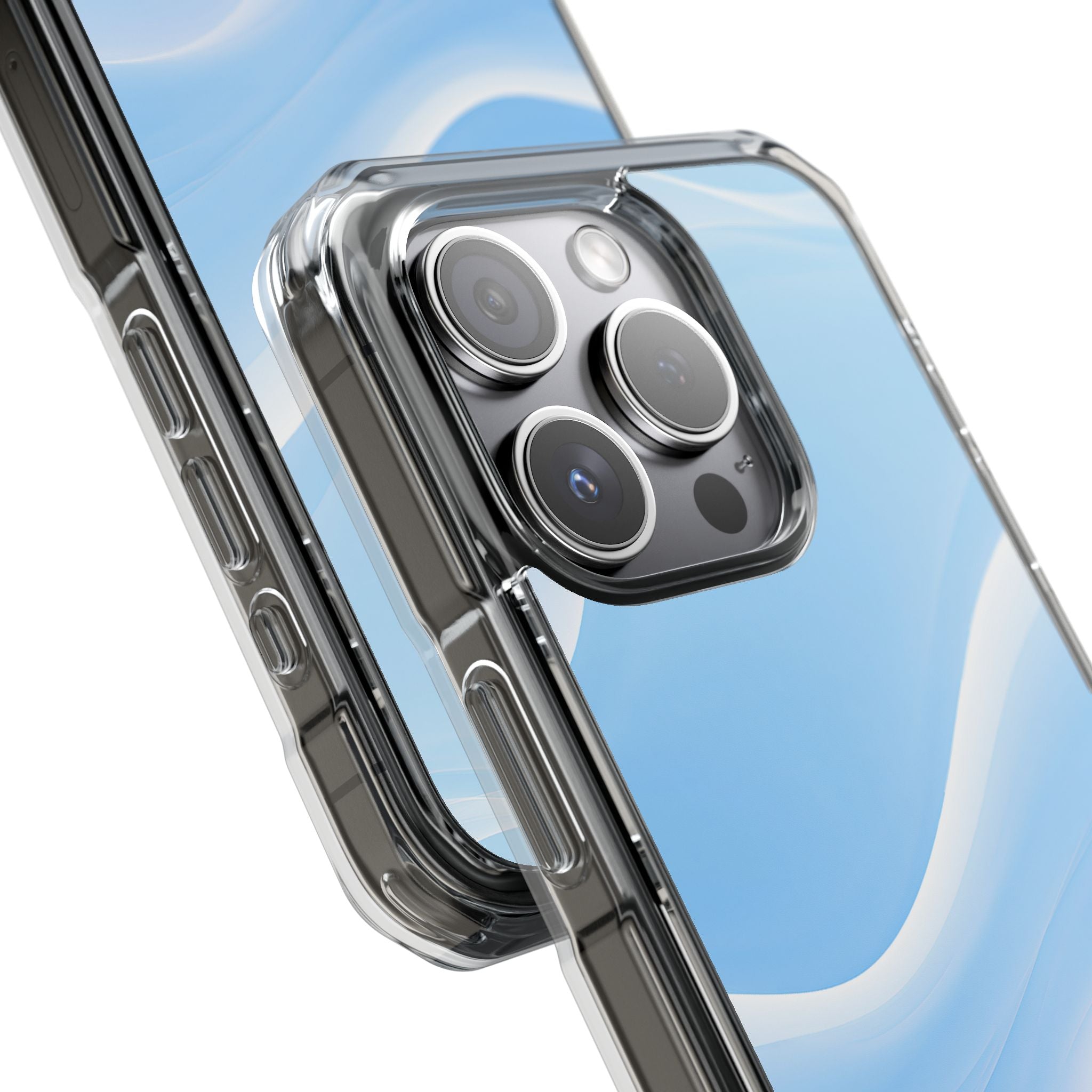 Blue Impact MagSafe Phone Case for iPhone - Glacial Blue Silk