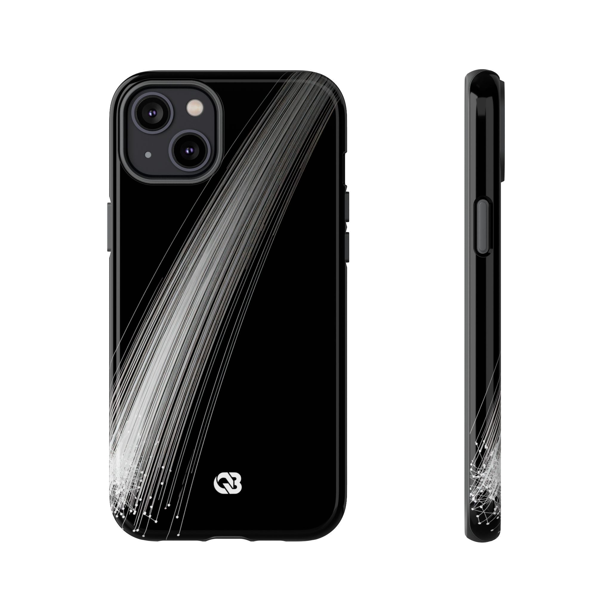 Black Tough Phone Case for iPhone - Linear Velocity Beam