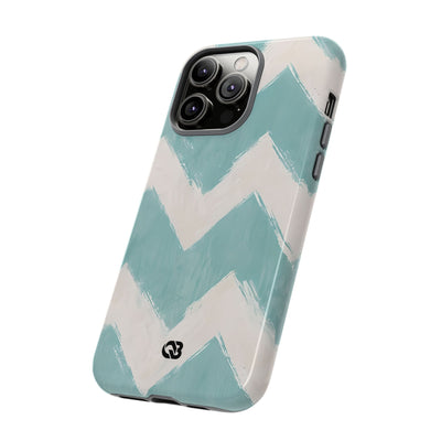 Teal Painted Chevron · Tough Phone Case for iPhone