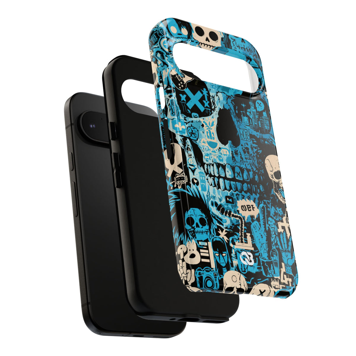 Electric Skull Graffiti · Tough Phone Case for Pixel ·  Blue