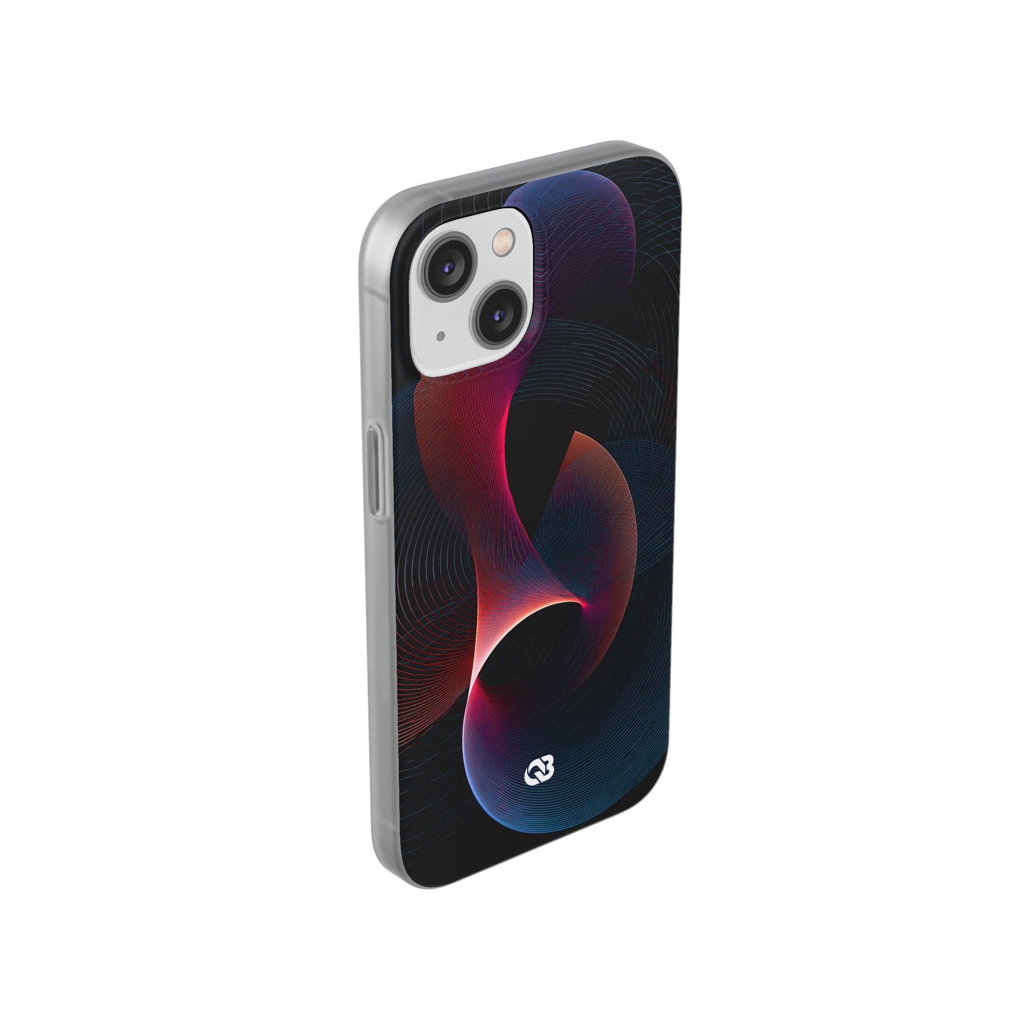 Black Lite Phone Case for iPhone - Cobalt Crimson Flux