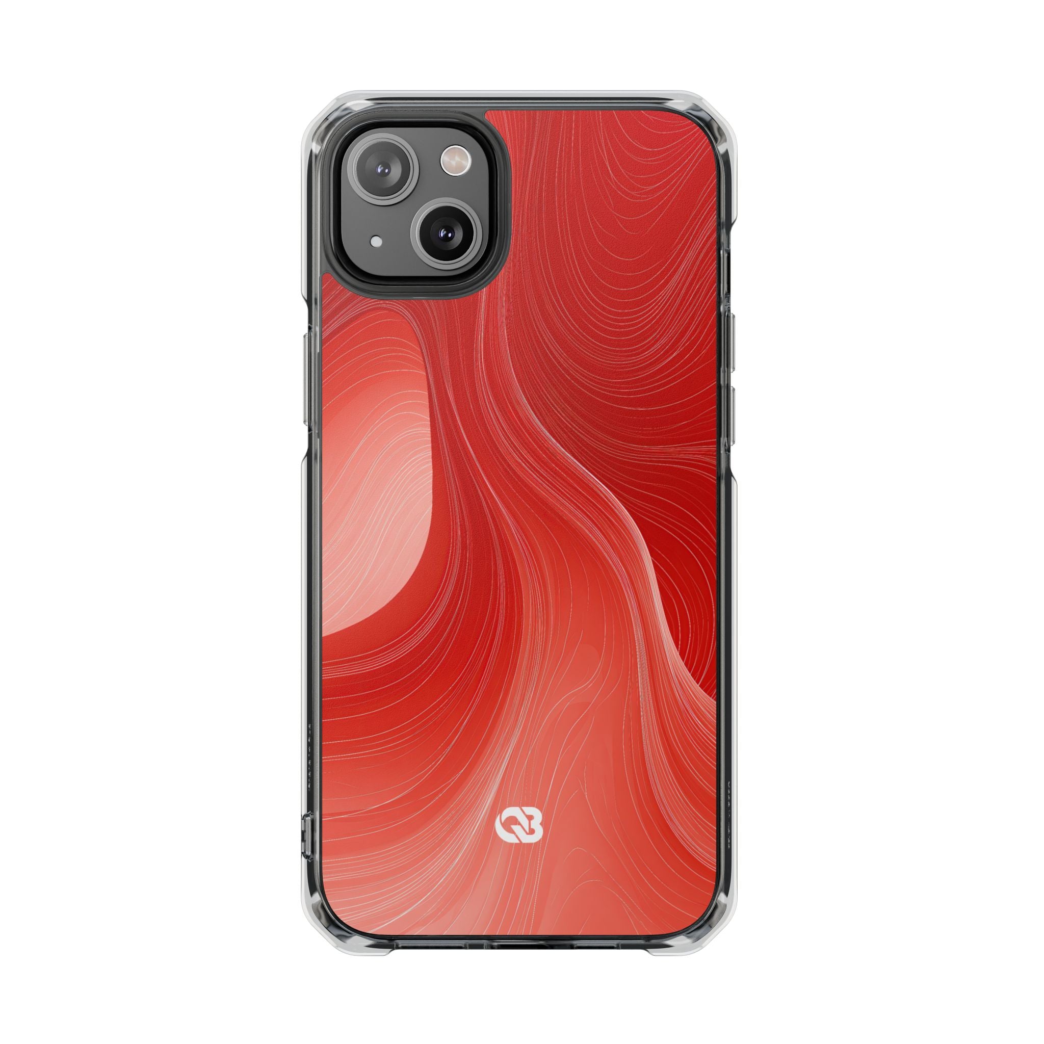 Red Impact MagSafe Phone Case for iPhone - Crimson Silk Strands