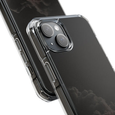Crimson Fog Void · Clear Impact Magnetic Phone Case for iPhone ·  Black