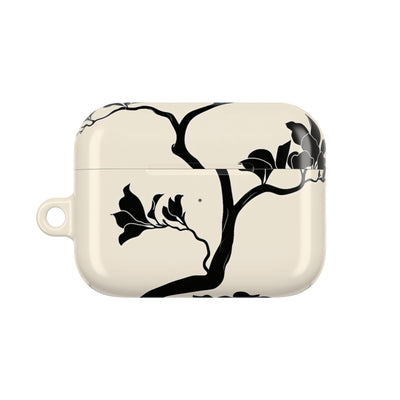 Ebony Magnolia · Hard Case for AirPods & AirPods Pro · Beige